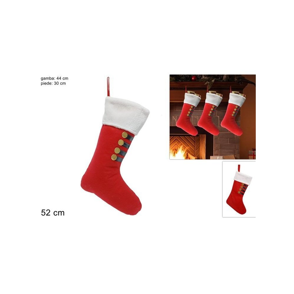 CALZA ROSSA NATALIZIA 44CM